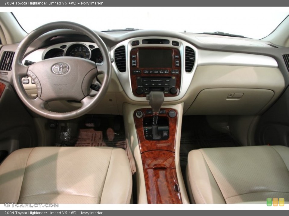 Ivory Interior Dashboard for the 2004 Toyota Highlander Limited V6 4WD #86384889