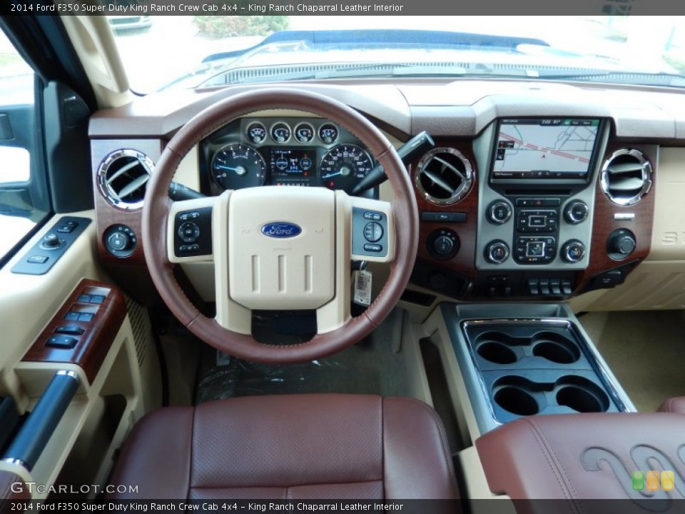 King Ranch Chaparral Leather Interior Dashboard for the 2014 Ford F350 Super Duty King Ranch Crew Cab 4x4 #86385345