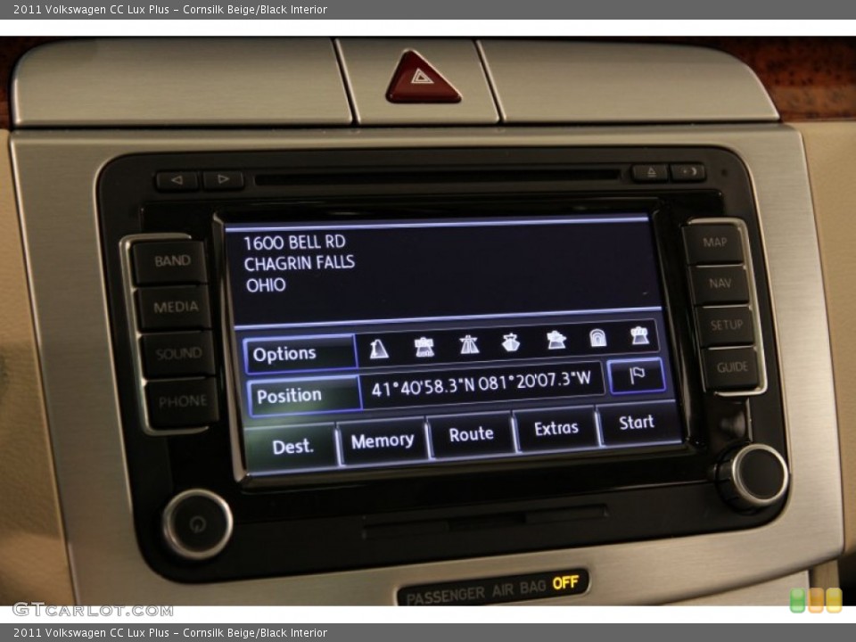 Cornsilk Beige/Black Interior Controls for the 2011 Volkswagen CC Lux Plus #86389599