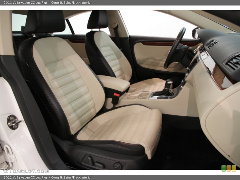 Cornsilk Beige/Black Interior Front Seat for the 2011 Volkswagen CC Lux Plus #86389692