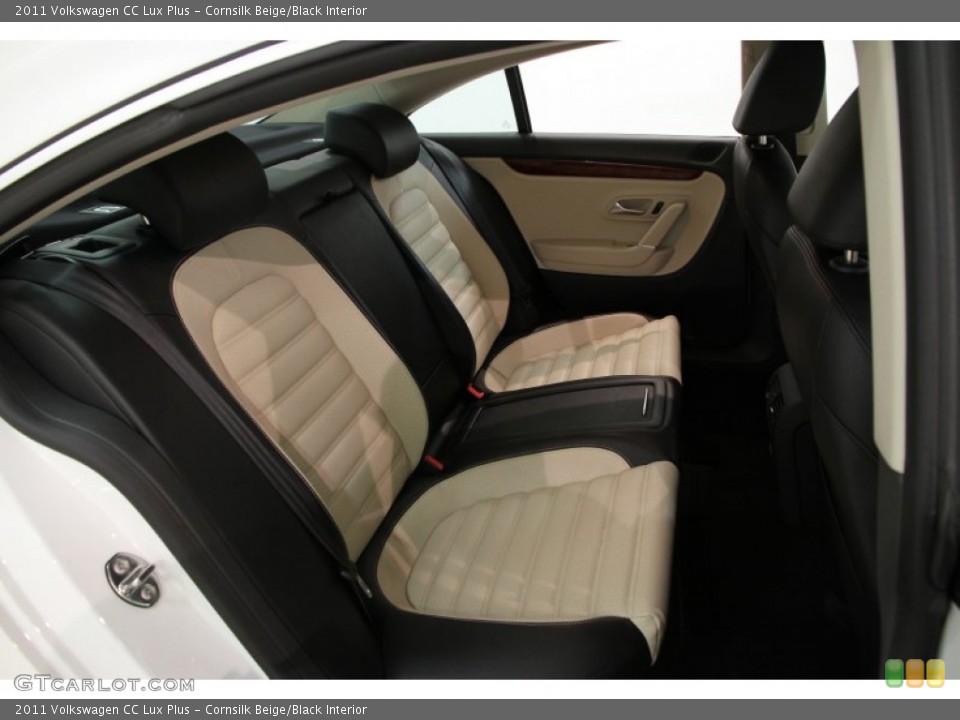 Cornsilk Beige/Black Interior Rear Seat for the 2011 Volkswagen CC Lux Plus #86389713