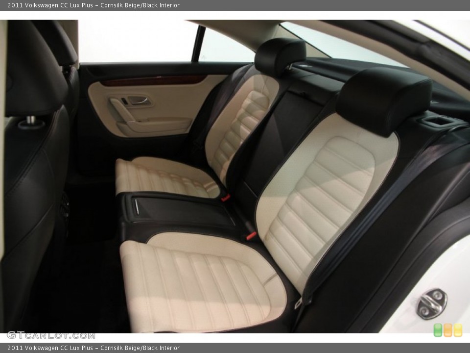 Cornsilk Beige/Black Interior Rear Seat for the 2011 Volkswagen CC Lux Plus #86389728