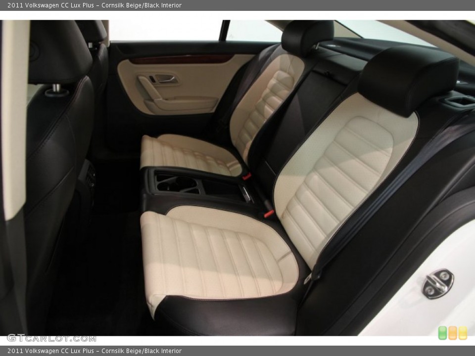 Cornsilk Beige/Black Interior Rear Seat for the 2011 Volkswagen CC Lux Plus #86389743