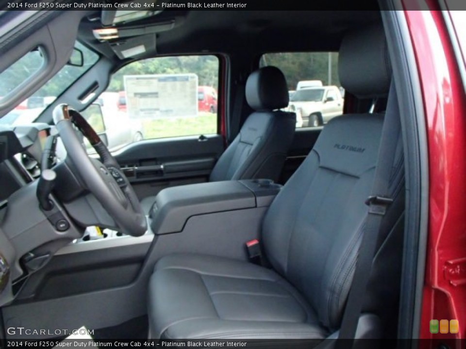 Platinum Black Leather 2014 Ford F250 Super Duty Interiors