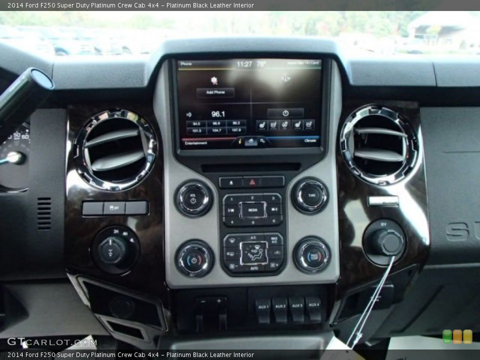 Platinum Black Leather Interior Controls for the 2014 Ford F250 Super Duty Platinum Crew Cab 4x4 #86390886