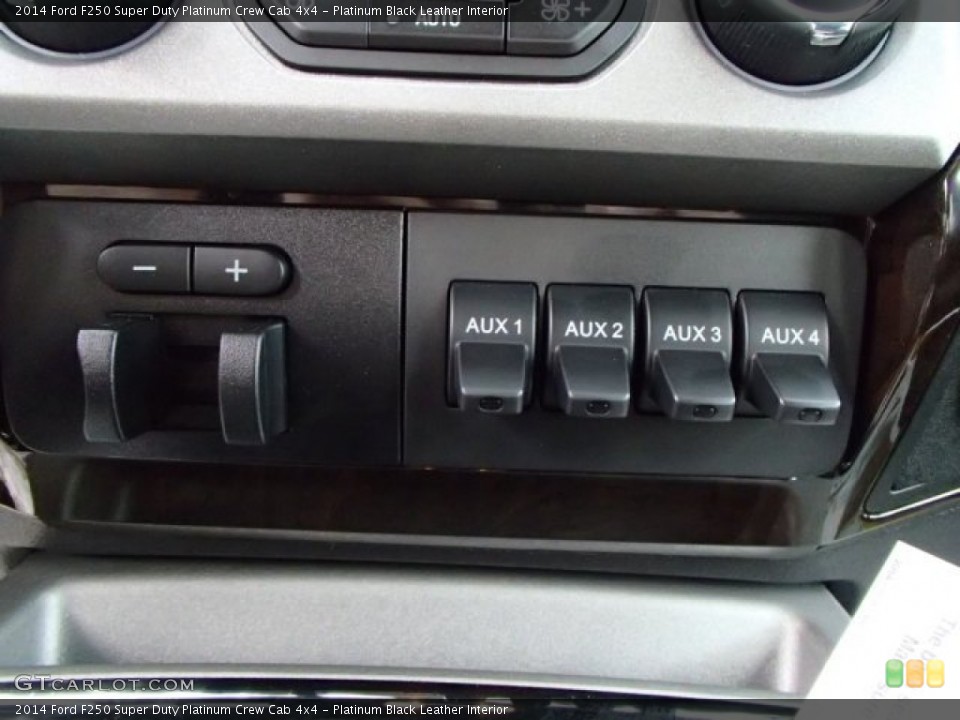 Platinum Black Leather Interior Controls for the 2014 Ford F250 Super Duty Platinum Crew Cab 4x4 #86390916