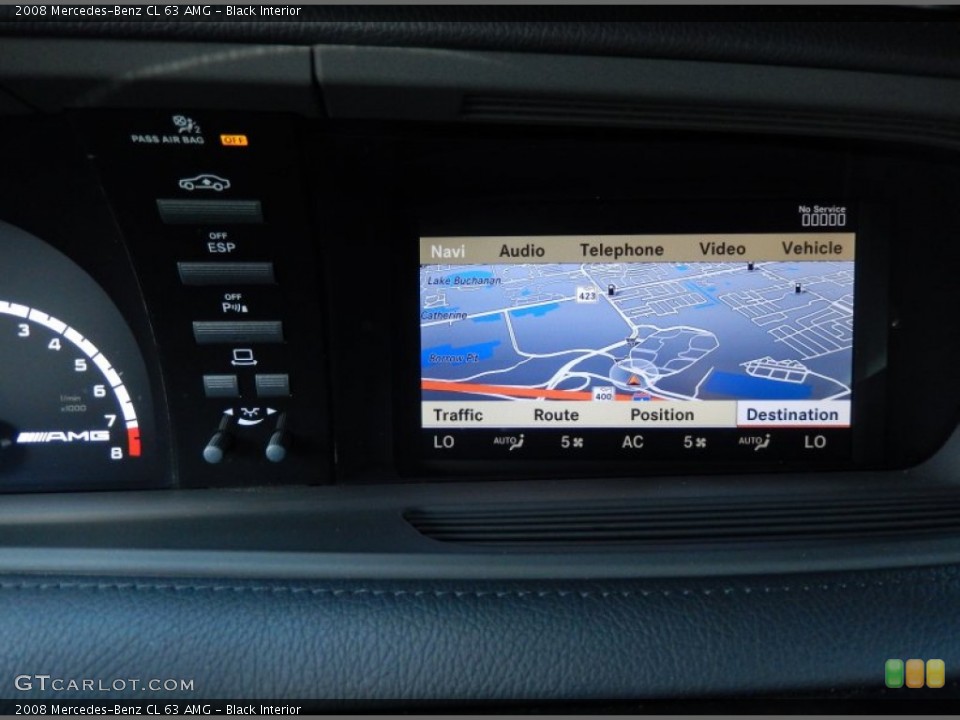Black Interior Navigation for the 2008 Mercedes-Benz CL 63 AMG #86393283