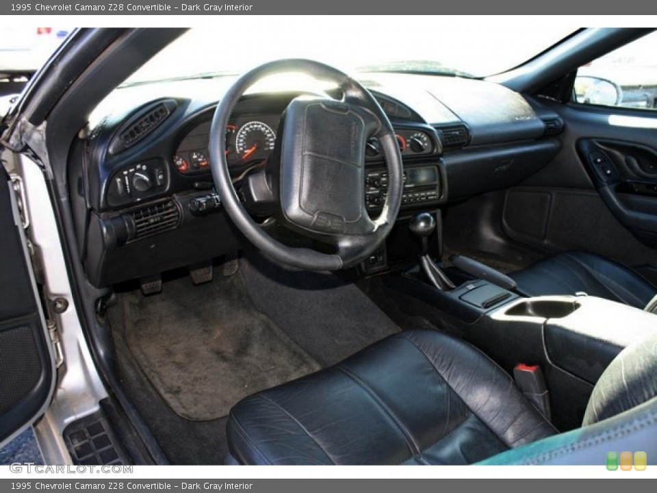 Dark Gray Interior Prime Interior for the 1995 Chevrolet Camaro Z28 Convertible #86393811