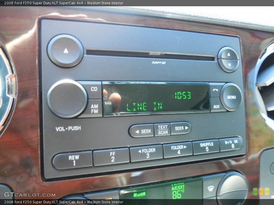Medium Stone Interior Audio System for the 2008 Ford F250 Super Duty XLT SuperCab 4x4 #86394702