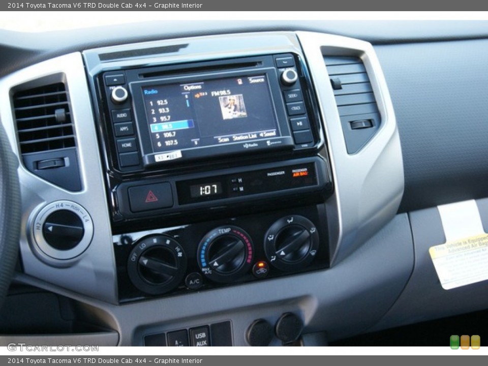 Graphite Interior Controls for the 2014 Toyota Tacoma V6 TRD Double Cab 4x4 #86396913