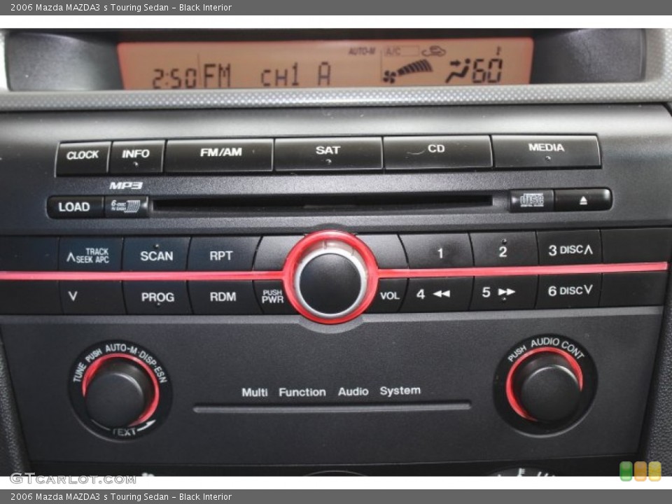 Black Interior Controls for the 2006 Mazda MAZDA3 s Touring Sedan #86400831