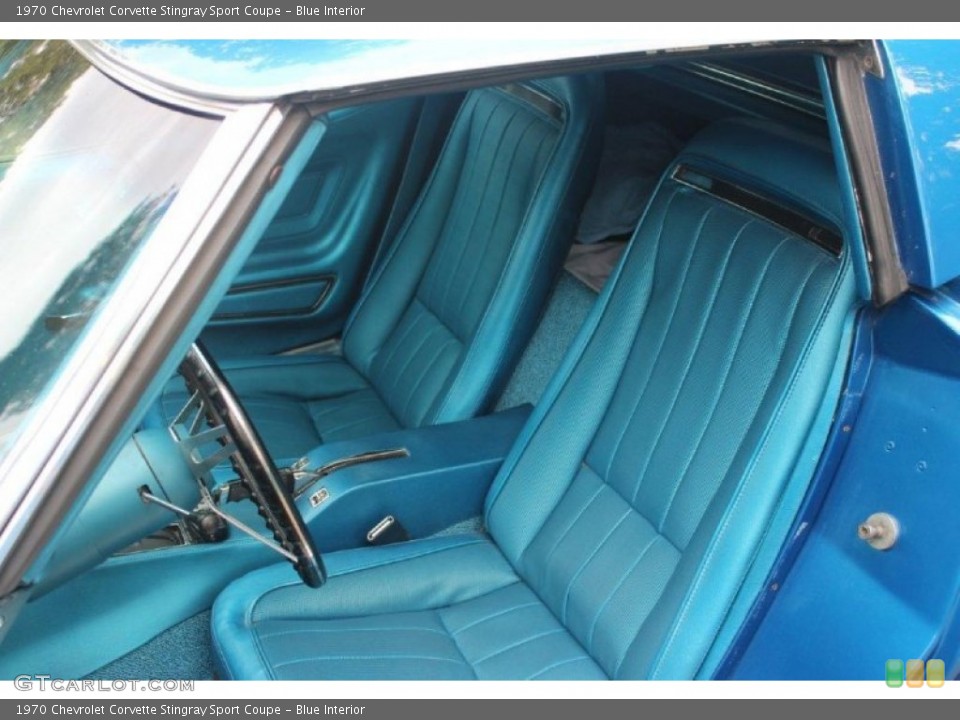 Blue Interior Front Seat for the 1970 Chevrolet Corvette Stingray Sport Coupe #86402174