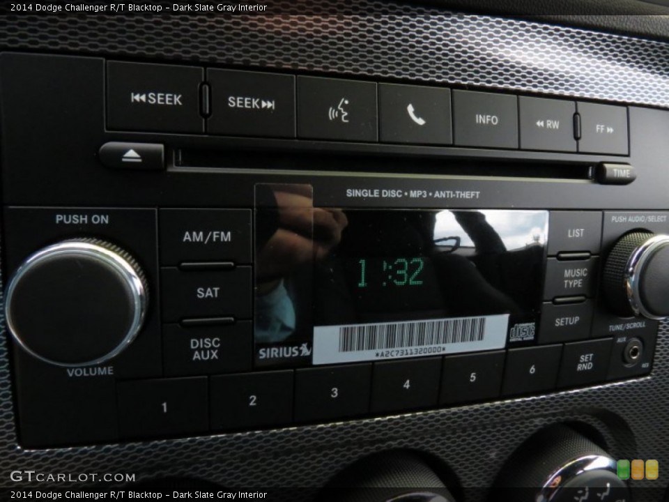 Dark Slate Gray Interior Audio System for the 2014 Dodge Challenger R/T Blacktop #86403989