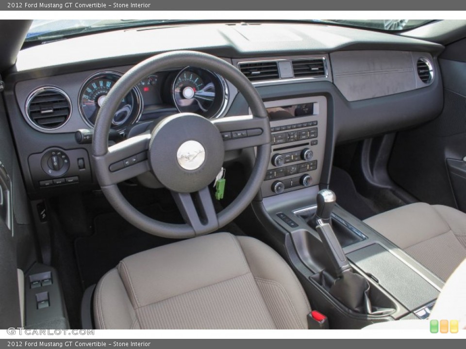 Stone Interior Prime Interior for the 2012 Ford Mustang GT Convertible #86404919