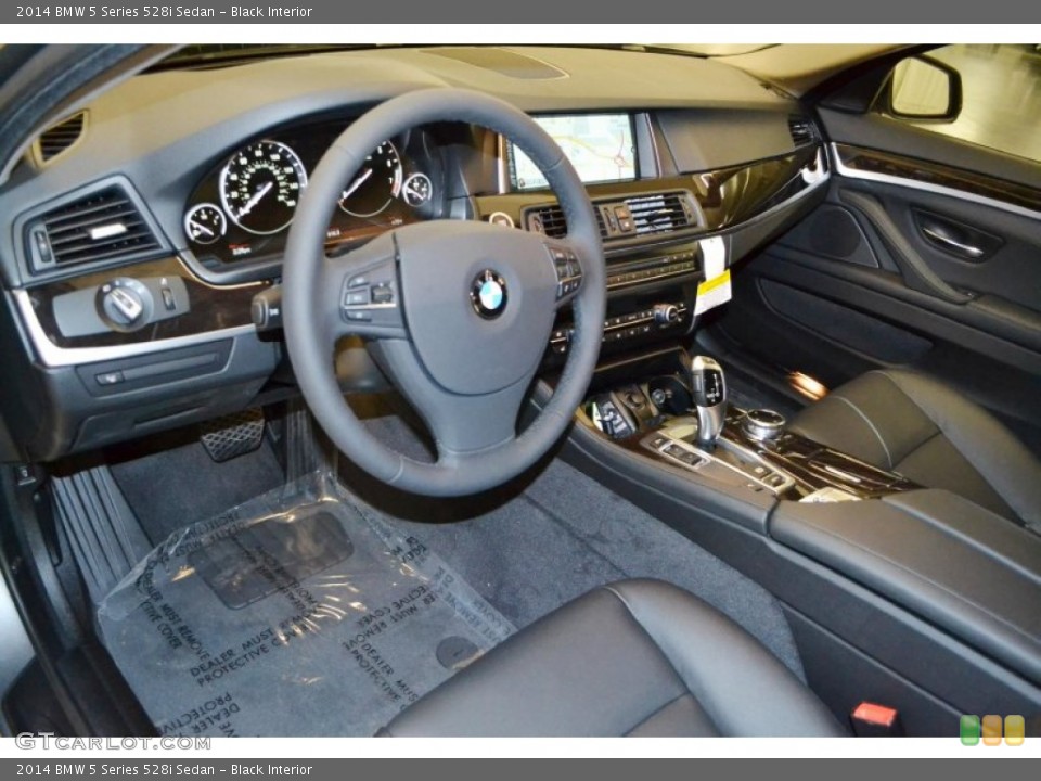 Black Interior Prime Interior for the 2014 BMW 5 Series 528i Sedan #86407532