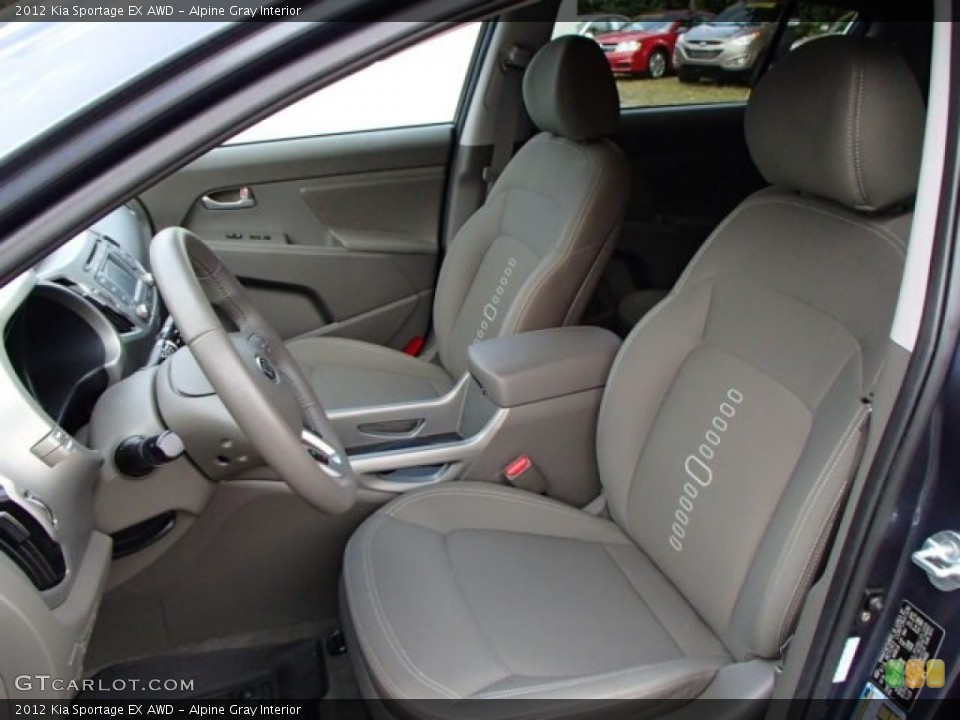 Alpine Gray Interior Front Seat for the 2012 Kia Sportage EX AWD #86412368