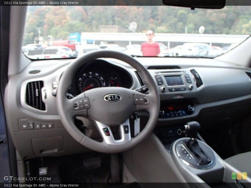 Alpine Gray Interior Dashboard for the 2012 Kia Sportage EX AWD #86412460