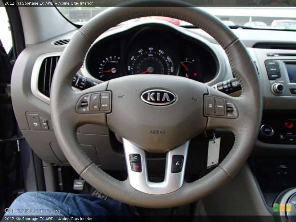 Alpine Gray Interior Steering Wheel for the 2012 Kia Sportage EX AWD #86412566