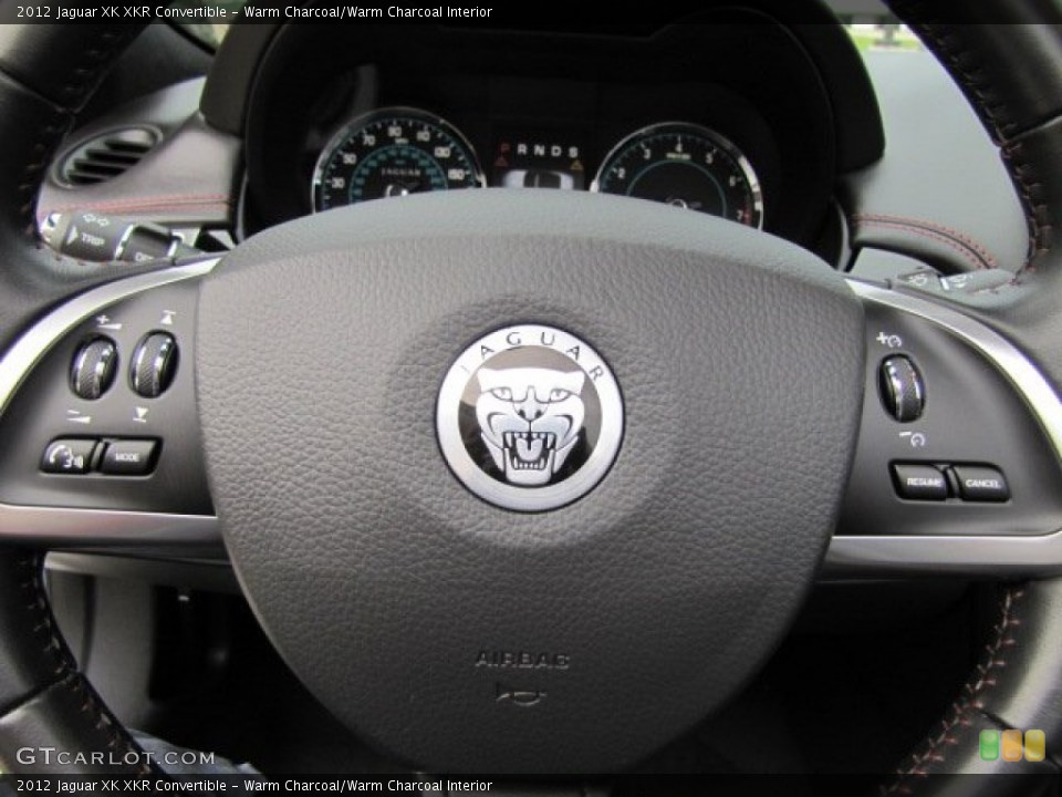 Warm Charcoal/Warm Charcoal Interior Steering Wheel for the 2012 Jaguar XK XKR Convertible #86421572