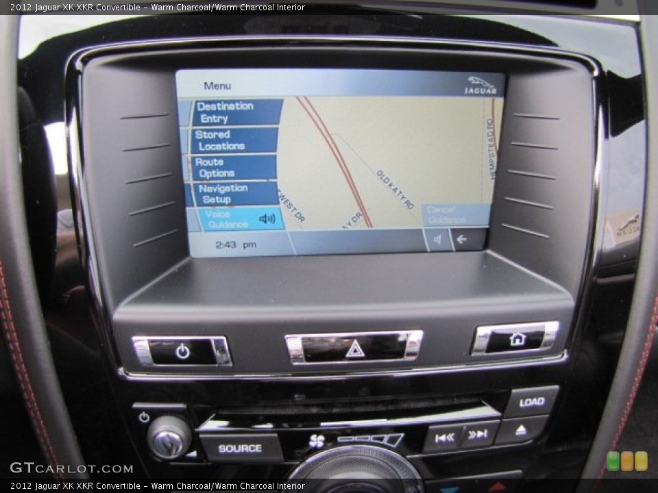 Warm Charcoal/Warm Charcoal Interior Navigation for the 2012 Jaguar XK XKR Convertible #86421736