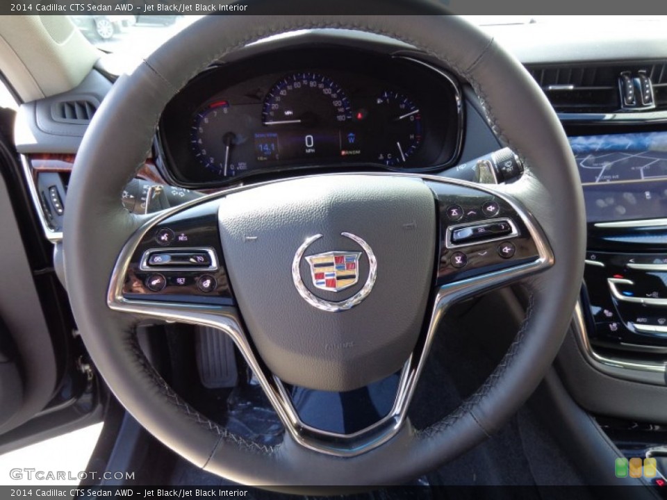 Jet Black/Jet Black Interior Steering Wheel for the 2014 Cadillac CTS Sedan AWD #86427218