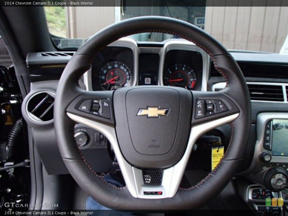 Black Interior Steering Wheel for the 2014 Chevrolet Camaro ZL1 Coupe #86428082