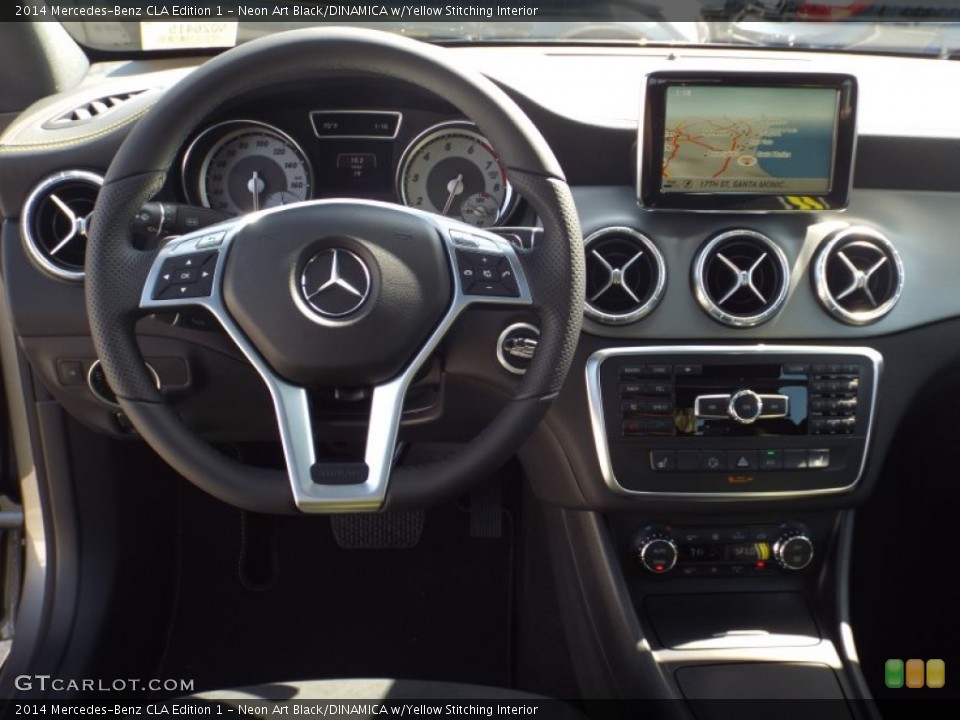 Neon Art Black/DINAMICA w/Yellow Stitching Interior Dashboard for the 2014 Mercedes-Benz CLA Edition 1 #86428697