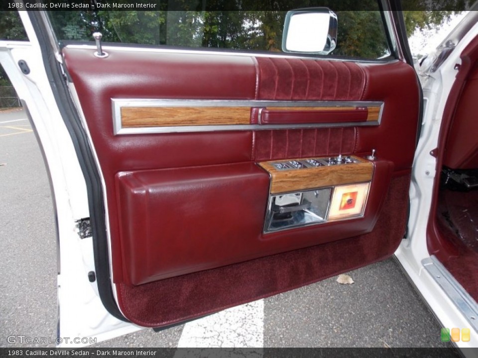 Dark Maroon Interior Door Panel for the 1983 Cadillac DeVille Sedan #86429321