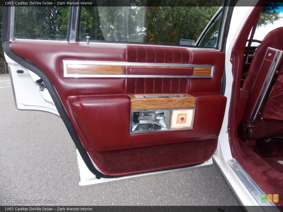 Dark Maroon Interior Door Panel for the 1983 Cadillac DeVille Sedan #86429492