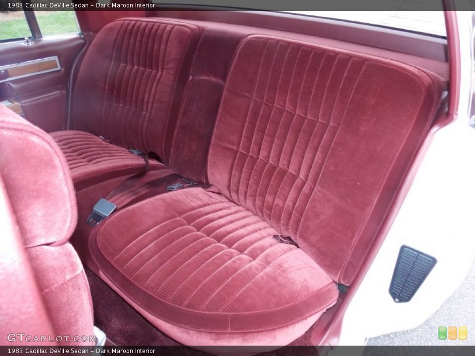 Dark Maroon Interior Rear Seat for the 1983 Cadillac DeVille Sedan #86429516