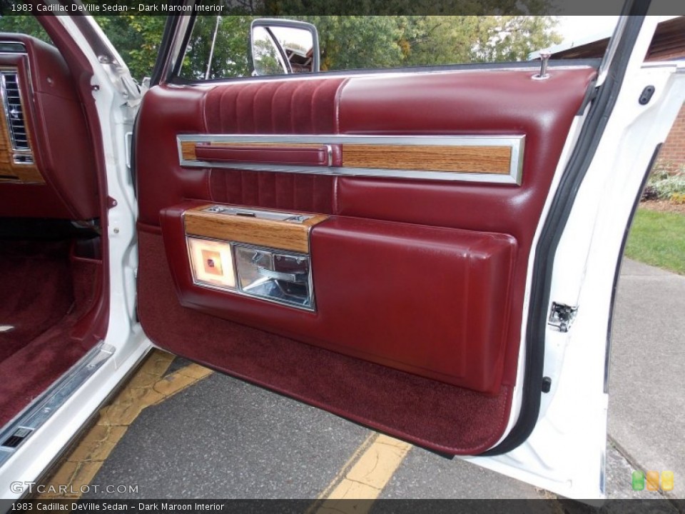 Dark Maroon Interior Door Panel for the 1983 Cadillac DeVille Sedan #86429600