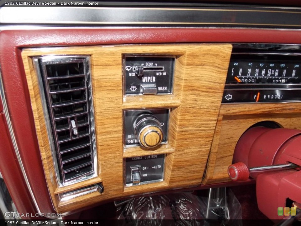 Dark Maroon Interior Controls for the 1983 Cadillac DeVille Sedan #86430048