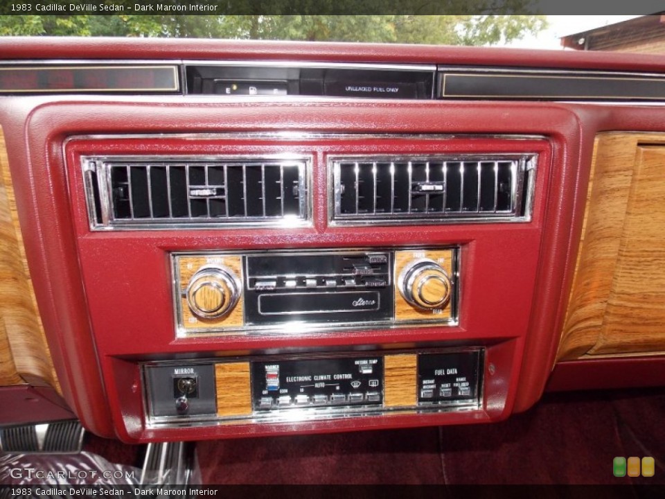 Dark Maroon Interior Controls for the 1983 Cadillac DeVille Sedan #86430117