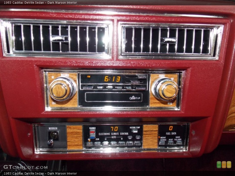 Dark Maroon Interior Controls for the 1983 Cadillac DeVille Sedan #86430141