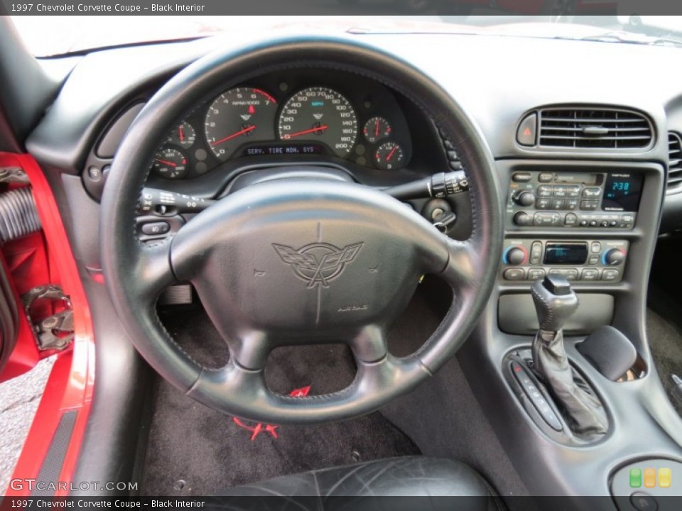 Black Interior Steering Wheel for the 1997 Chevrolet Corvette Coupe #86435646