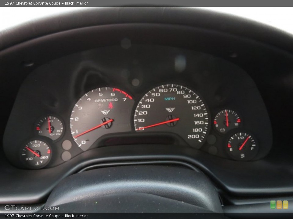 Black Interior Gauges for the 1997 Chevrolet Corvette Coupe #86435739