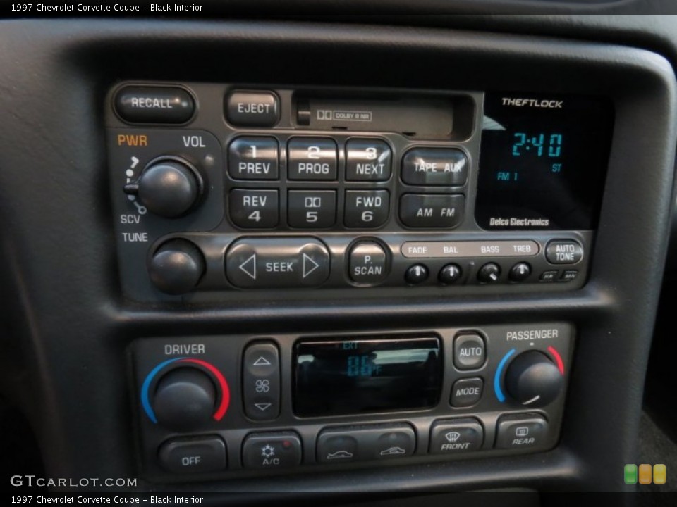 Black Interior Controls for the 1997 Chevrolet Corvette Coupe #86435781