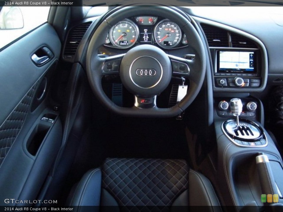 Black Interior Dashboard for the 2014 Audi R8 Coupe V8 #86439012