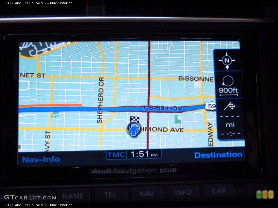 Black Interior Navigation for the 2014 Audi R8 Coupe V8 #86439171