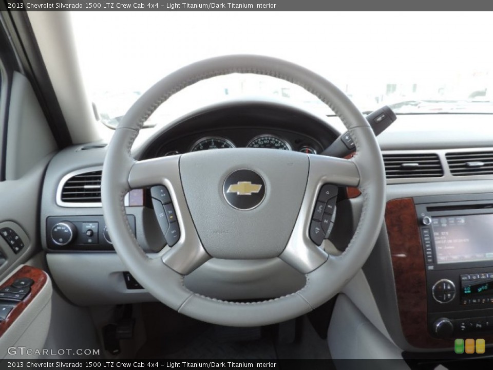 Light Titanium/Dark Titanium Interior Steering Wheel for the 2013 Chevrolet Silverado 1500 LTZ Crew Cab 4x4 #86442288