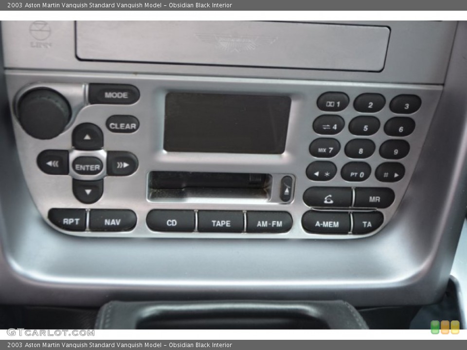 Obsidian Black Interior Controls for the 2003 Aston Martin Vanquish  #86443209