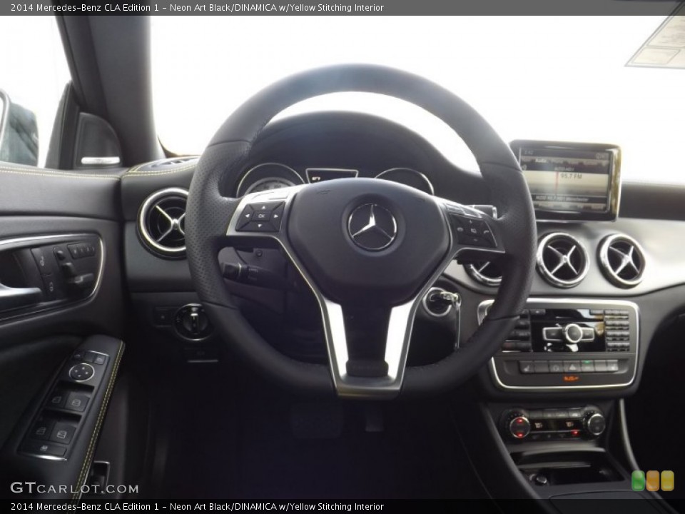 Neon Art Black/DINAMICA w/Yellow Stitching Interior Dashboard for the 2014 Mercedes-Benz CLA Edition 1 #86443233