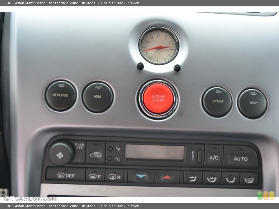 Obsidian Black Interior Controls for the 2003 Aston Martin Vanquish  #86443404