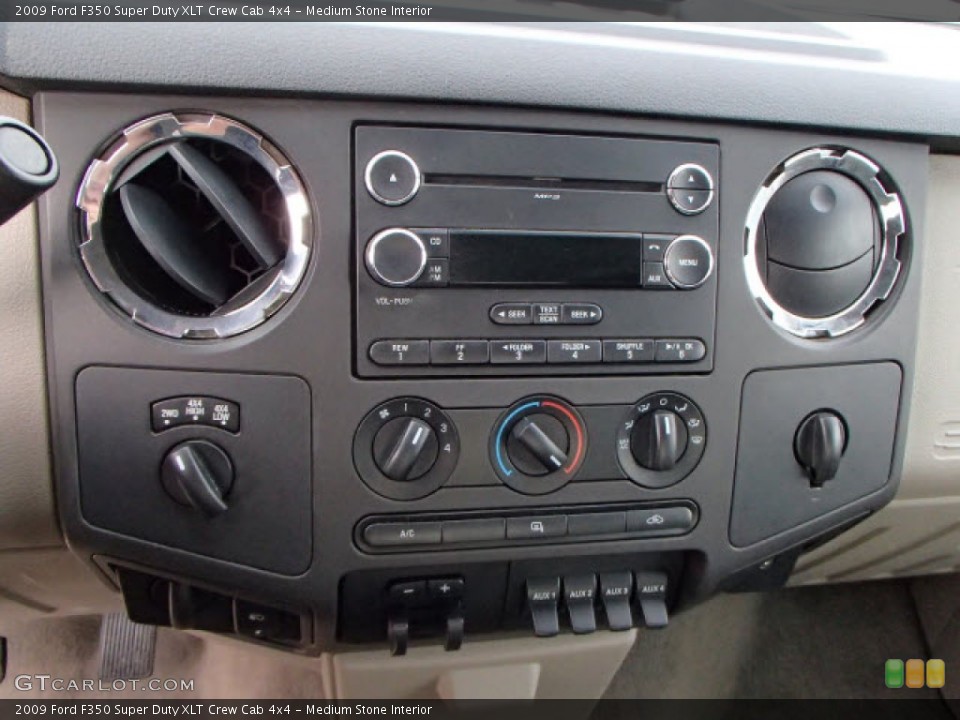 Medium Stone Interior Controls for the 2009 Ford F350 Super Duty XLT Crew Cab 4x4 #86446473