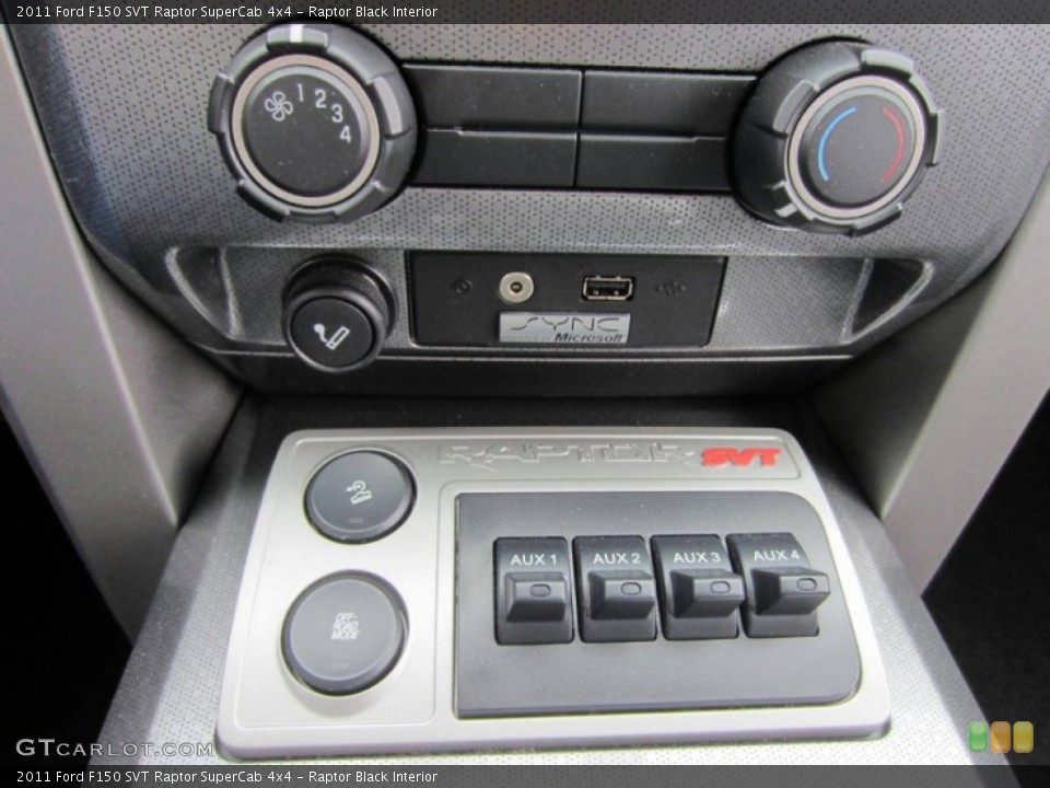 Raptor Black Interior Controls for the 2011 Ford F150 SVT Raptor SuperCab 4x4 #86449533