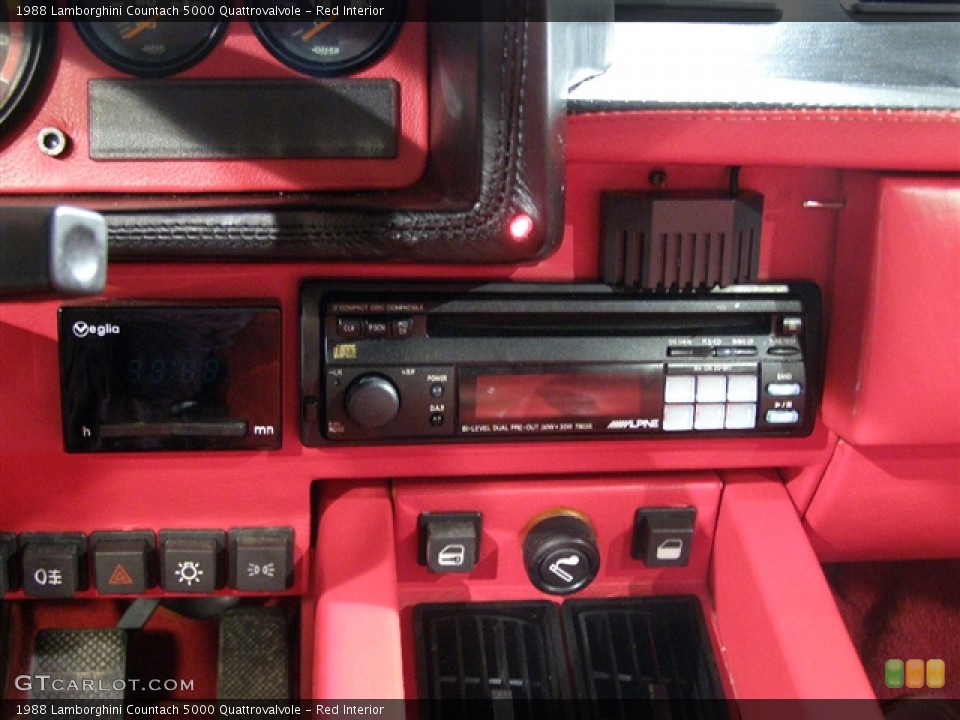 Red Interior Controls for the 1988 Lamborghini Countach 5000 Quattrovalvole #86458