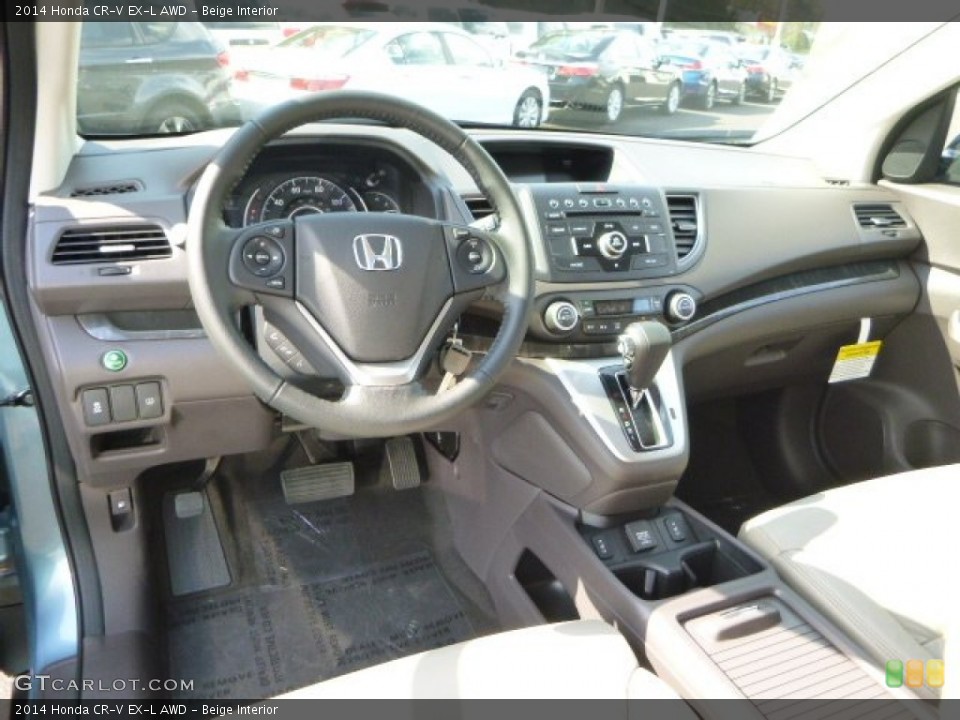 Beige Interior Dashboard for the 2014 Honda CR-V EX-L AWD #86465367