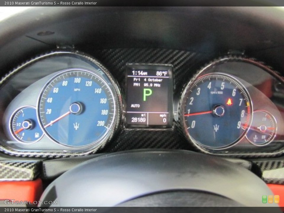 Rosso Corallo Interior Gauges for the 2010 Maserati GranTurismo S #86473326