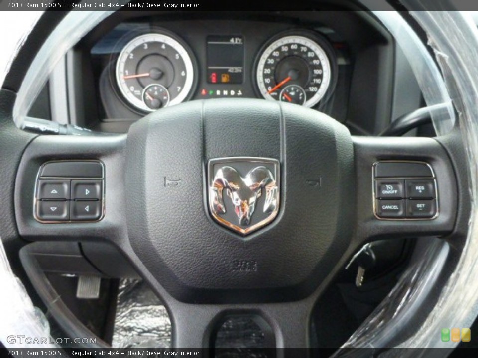 Black/Diesel Gray Interior Steering Wheel for the 2013 Ram 1500 SLT Regular Cab 4x4 #86473524