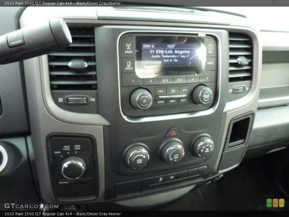 Black/Diesel Gray Interior Controls for the 2013 Ram 1500 SLT Regular Cab 4x4 #86473545